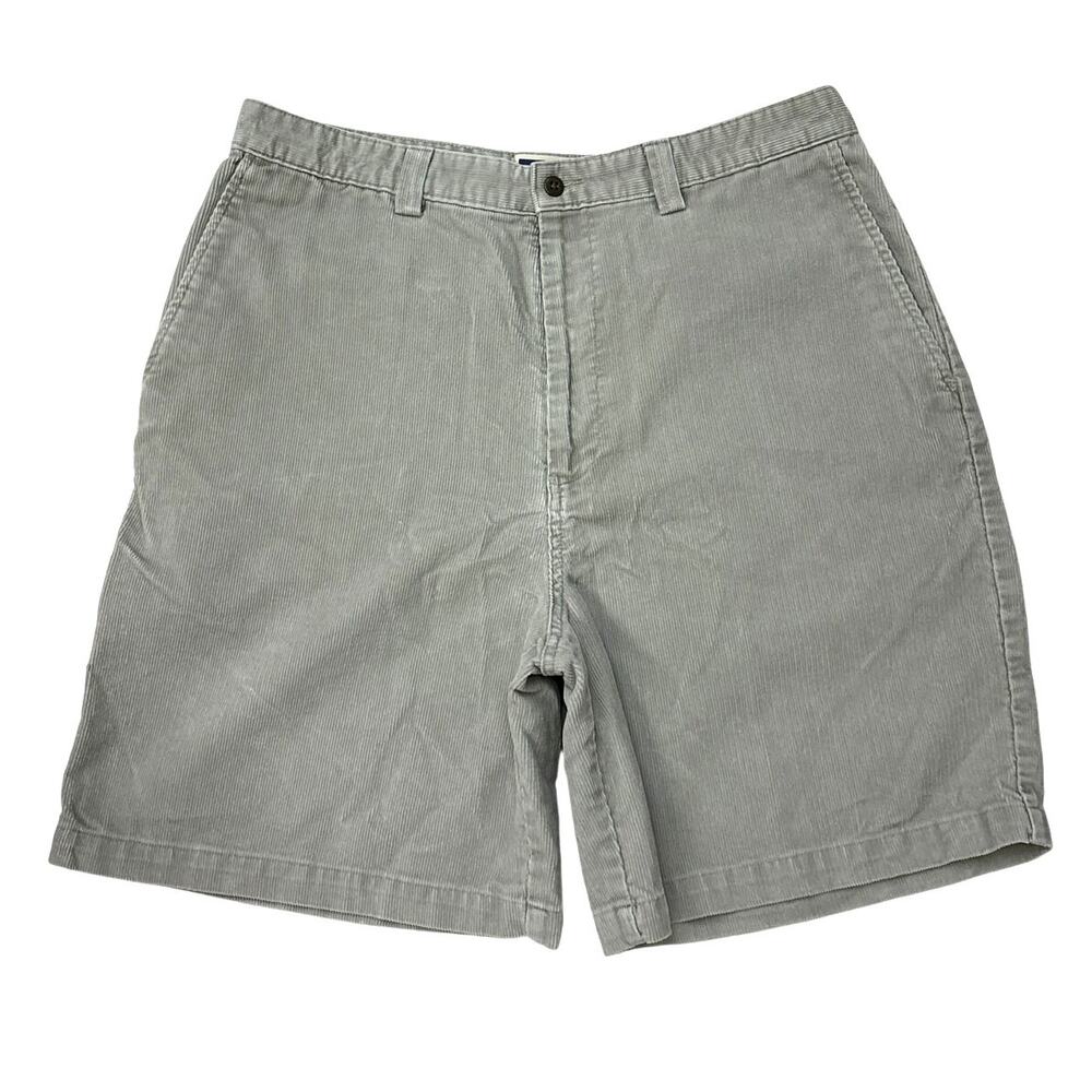 Vintage Tommy Hilfiger Corduroy Dad Shorts Mens 36 Gray Hipster Preppy 90s Y2K
